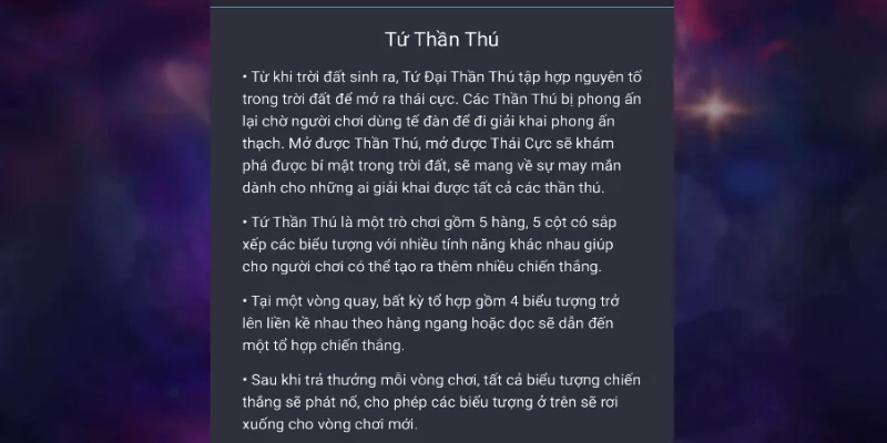 Những lưu ý khi chơi game nổ hũ tứ thần thú 