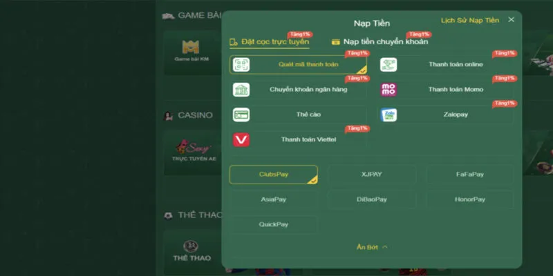 Có những phương thức thanh toán nào tại đơn vị?